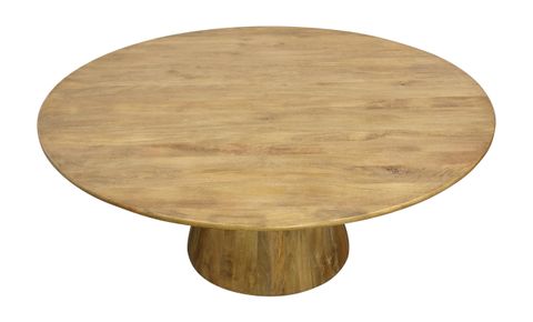 Jaden Round Dining Table In Mid-Century Distressed Natural Finish On Solid Wood - Midcentury ... for Jaden Round Dining Table In Mid-Century Distressed Natural Finish On Solid Wood